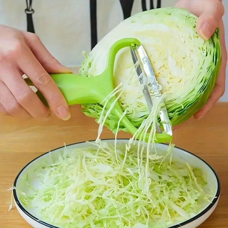 1pc Stainless Steel Large Cabbage Shredder and Slicer - Suitable for Potatoes, Broccoli, Watermelon etc. - Easy to Use & Dishwasher Safe - Essential Kitchen Tool