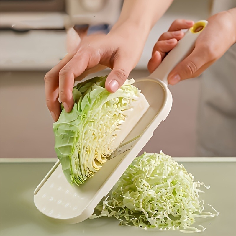 ABS Food Grade Material Salad Cutter And Grater | Sturdy Stainless Steel Kitchenware for Salad Making | Ergonomic Handle, Efficient Vegetable Shredding Tool | Especially Suitable for Processing Cabbage, Cucumber