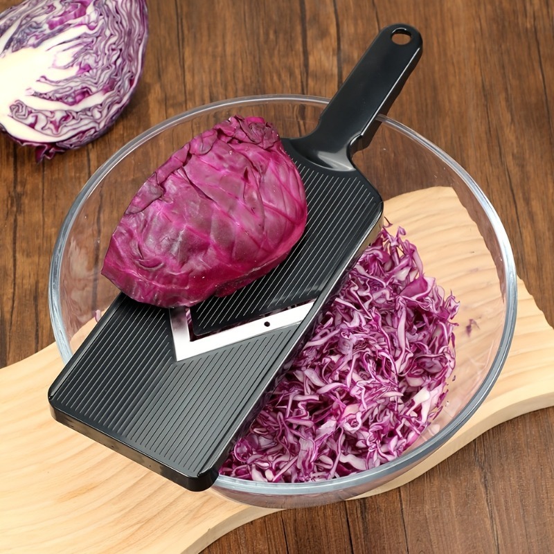 Handheld Mandoline Slicer - Green Cabbage And Lettuce Shredder for Salad, Fast Thin Slicing Vegetable Cutter, Safe Grip Kitchen Gadget for Quick Prep