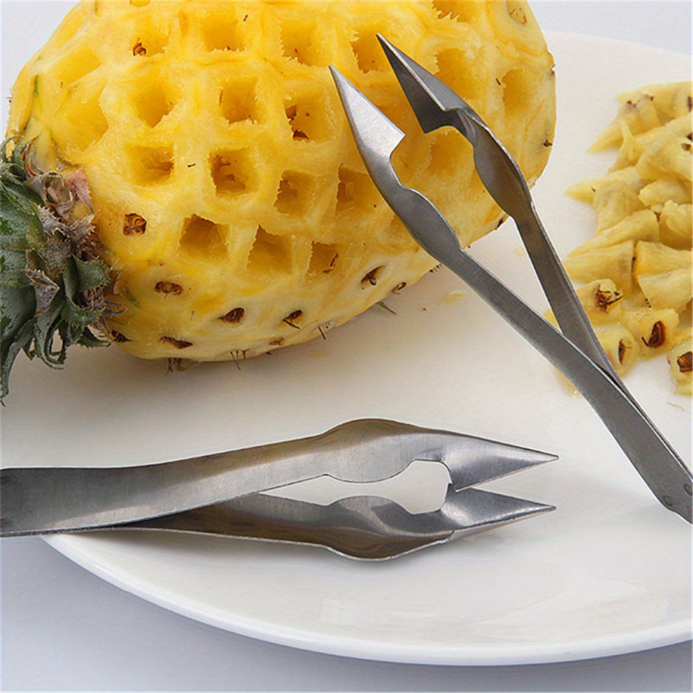 New Practical Strawberry Fruit Peeler Pineapple Corer Slicer Stainless Steel Kitchen Knife Gadget Pineapple Slicer Clip