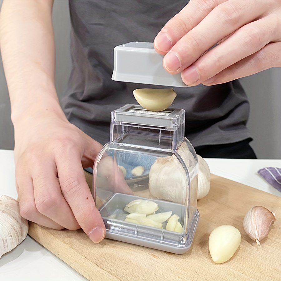 Detachable Garlic Cutter Kitchen Tool ABS+Stainless Steel Garlic Peeler Kitchen Garlic Paste Tool Daily Kitchen Supplies