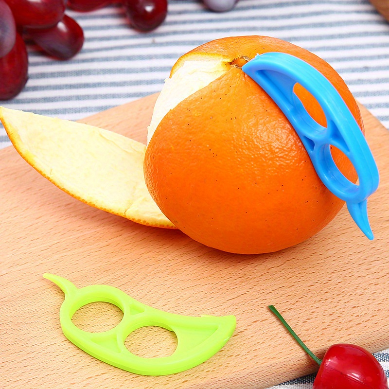 Easy-grip Plastic Orange Peeler Set - Effortless Citrus Slicer, Lemon Peeler, Grapefruit Opener, and Lime Fruit Cutter in Random Colors