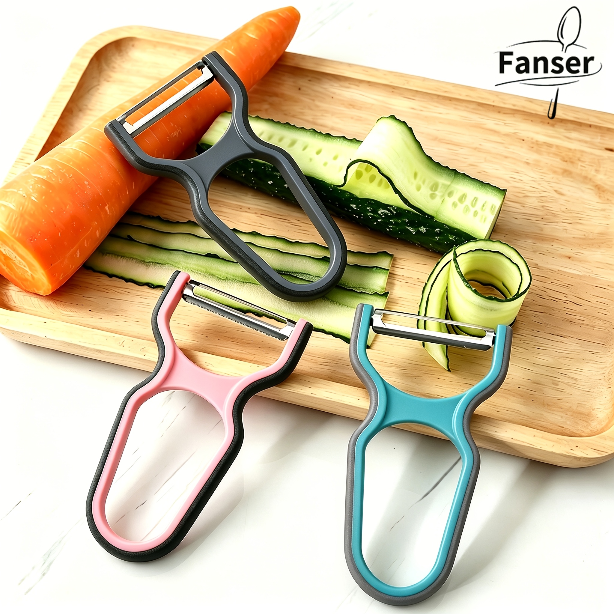 High-Quality Kitchen Peeler, with Thickened Stainless Steel Rotating Head, Y-Shaped Fruit And Vegetable Peeler, with Ergonomic Comfortable Non-Slip Handle, Easily And Effortlessly Peel All Kinds of Fruits And Vegetables. Can Handle Potatoes