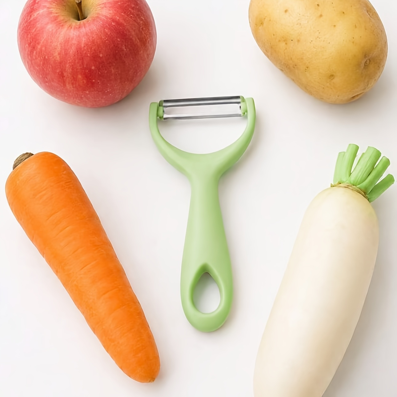 Vegetable Peeler, Y-Shaped Stainless Steel Fruit Potato Peeler with Comfort Grip Handle, Sharp Blade Easy Peel for Apple Carrot Cucumber, Non-Slip Kitchen Gadget Tool, Dishwasher Safe